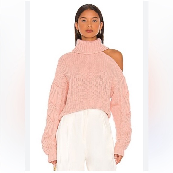Jonathan Simkhai Sweaters - Jonathan Simkhai Blush Off-the-Shoulder Sweater